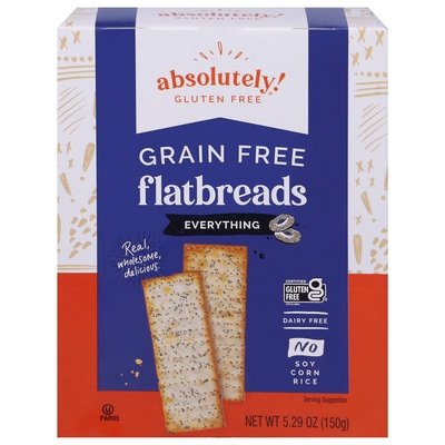 Absolutely Gluten Free Flatbreads Grain Free Everything 12/5.29OZ [UNFI #1118264] [ebt]