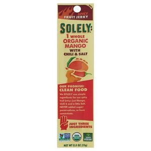 Solely Fruit Jerky Organic Mango with Chili & Salt 12/.8 OZ [UNFI #2565588] [ebt]