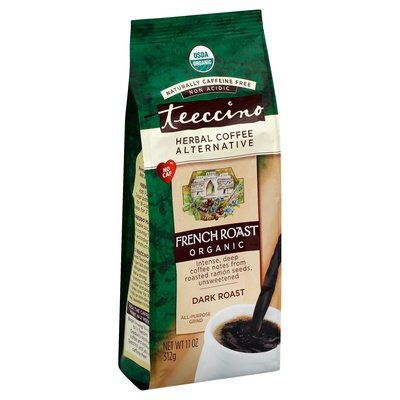 Teeccino Coffee Alternative Herbal Organic All Purpose Grind Dark Roast French Roast Naturally Caffeine Free 6/11 OZ [UNFI #368415] [ebt]