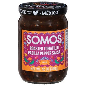 Somos Pasilla Pepper Salsa Roasted Tomatillo Mild 6/12 OZ [UNFI #2836161] [ebt]