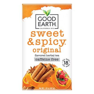 Good Earth Sweet & Spicy Caffeine Free Herbal Tea 6/18 Bag [UNFI #0980607] [ebt]