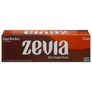 Zevia Soda Zero Sugar Ginger Root Beer 2/12/12 OZ [UNFI #2892107] [ebt] T