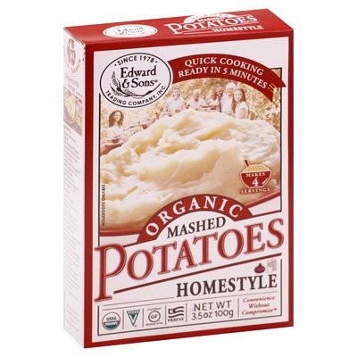 Edward & Sons Mashed Potatoes Organic Homestyle 6/3.5 OZ [UNFI #0674986] [ebt]
