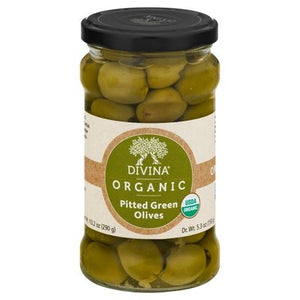 Divina Olives Organic Green Pitted 6/5.3 OZ [UNFI #0408682] [ebt]