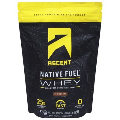 Ascent Whey Protein Powder Blend Chocolate 2 LB [UNFI #2303519] T