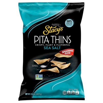 Stacys Pita Thins Sea Salt Sharing Size 6/15.6 OZ [UNFI #2878965] [ebt]