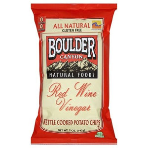 Boulder Canyon Potato Chips Kettle Cooked Red Wine Vinegar 12/5 OZ [UNFI #1089432] [ebt]