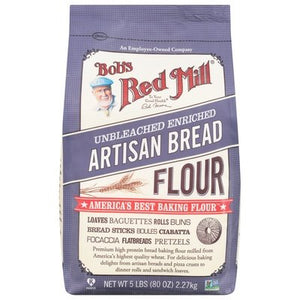 Bobs Red Mill Artisan Bread Flour Unbleached Enriched 4/5 LB [UNFI #1614460] [ebt]
