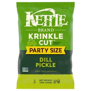 Kettle Brand Potato Chips Dill Pickle Party Size 9/13 OZ [UNFI #3023124] [ebt]