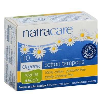 Natracare Tampons Cotton Organic Regular 10 Ct [UNFI #0955153] T