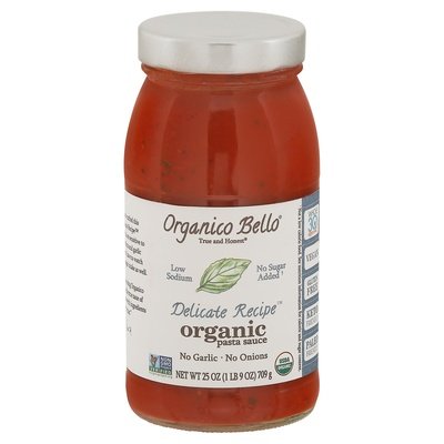 Organico Bello Pasta Sauce Organic Delicate Recipe 6/25 OZ [UNFI #2601466] [ebt]