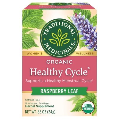 Traditional Medicinals Herbal Supplement Organic Raspberry Leaf Healthy Cycle Tea Bags 6/16 Bag [UNFI #0649509] [ebt]