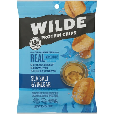 Wilde Protein Chips Sea Salt & Vinegar 8/1.34 oz [UNFI #2230530 ] [ebt]