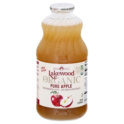 Lakewood Juice Organic Pure Apple Fresh Pressed 6/32 OZ [UNFI #2360907] [ebt]