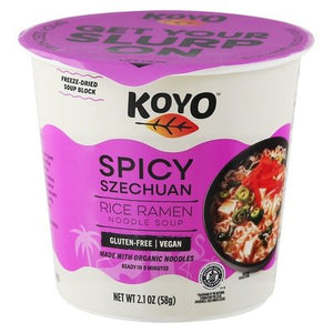 Koyo Noodle Soup Rice Ramen Spicy Szechuan 6/2.1 OZ [UNFI #2817575] [ebt]