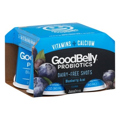 Good Belly Juice Drink Blueberry Acai Flavor 6/4/2.7 OZ [UNFI #333708] [ebt] T