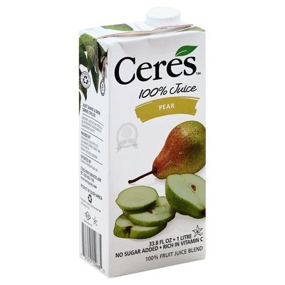 Ceres 100% Juice Pear 12/33.8Oz [UNFI #0530121] [ebt]