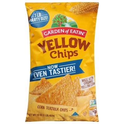 Garden Of Eatin Corn Tortilla Chips Yellow Chips Party Size 12/16 OZ [UNFI #562868] [ebt]