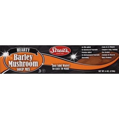 Streits Soup Mix Hearty Barley Mushroom 12/6 oz [UNFI #0875328 ] [ebt]