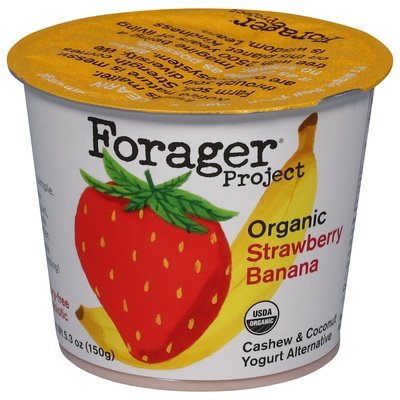 Forager Project Cashewmilk Yogurt Dairy-Free Organic Probiotic Strawberry Banana 6/5.3 OZ [UNFI #3032372] [ebt]