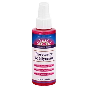 Heritage Store, Inc Rosewater & Glycerin 4 OZ [UNFI #1157312] T
