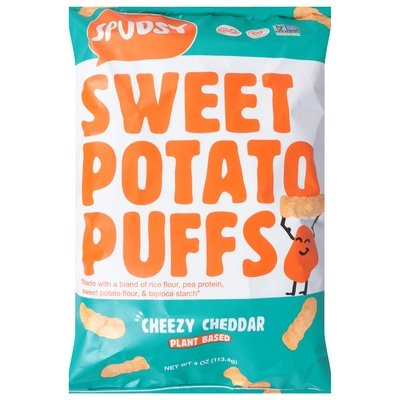 Spudsy Sweet Potato Puffs Cheesy Cheddar 12/4 OZ [UNFI #2361160] [ebt]