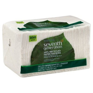 Seventh Generation Napkins 100% Recycled Paper 12/250 CT [UNFI #582122] T