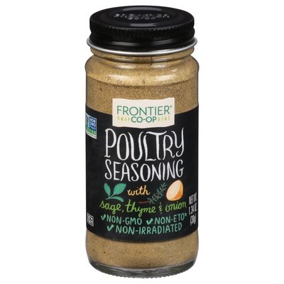 Frontier Nat Prod Co-Op Poultry Seasoning With Sage Thyme & Onion 1.34 OZ [UNFI #0336529] [ebt]