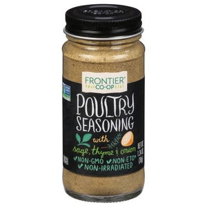 Frontier Nat Prod Co-Op Poultry Seasoning With Sage Thyme & Onion 1.34 OZ [UNFI #0336529] [ebt]