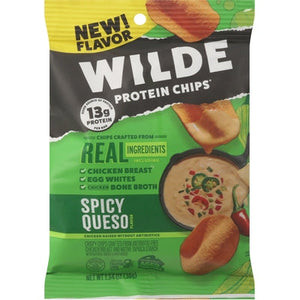 Wilde Protein Chips Spicy Queso Flavor 8/1.34 oz [UNFI #3088275 ] [ebt]