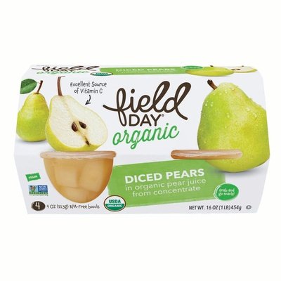 Field Day Diced Pears 6/4/4 OZ [UNFI #1019900] [ebt]