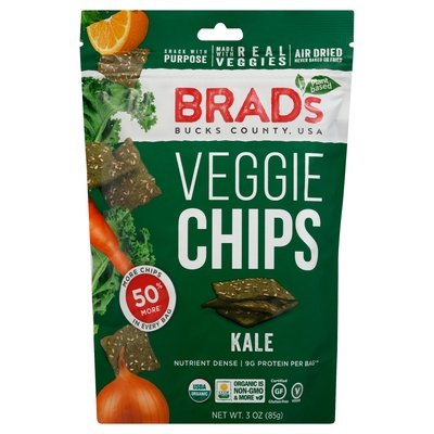 Brads Plant Based Veggie Chips Kale 12/3 OZ [UNFI #1230390] [ebt]