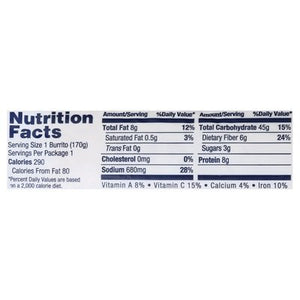 OG3 Amys Bl Bean Burrito 12/6 OZ [UNFI  #0398388]