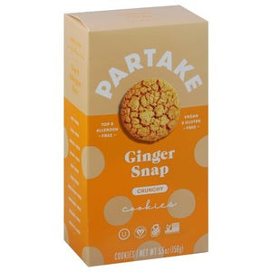 Partake Foods Cookies Ginger Snap Crunchy 6/5.5 OZ [UNFI #2487361] [ebt]