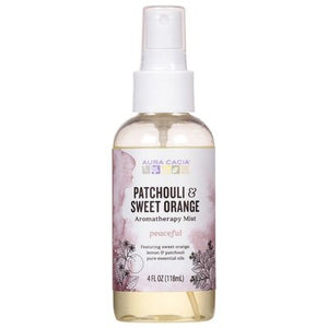 Aura Cacia Aromatherapy Mist Peaceful Pachouli & Sweet Orange 1/4 OZ [UNFI #455451] T