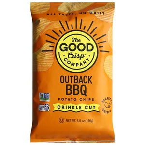 The Good Crisp Company Potato Chips Outback BBQ Crinkle Cut 12/5.5 OZ [UNFI #3009446] [ebt]