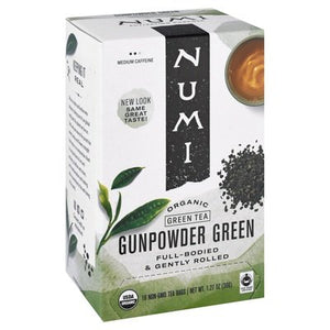 Numi Tea Green Tea Organic Gunpowder Green Tea Bags 6/18 Bag [UNFI #0180174] [ebt]