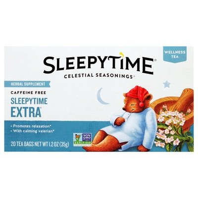 Celestial Seasonings Sleepytime Extra Caffeine Free Herbal Supplement Tea Bags 6/20 BAG [UNFI #105338] [ebt]