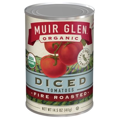 Muir Glen Tomatoes Diced Fire Roasted 12/14.5OZ [UNFI #0106351] [ebt]