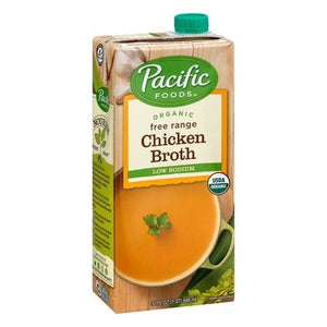 Pacific Foods Broth Low Sodium Organic Chicken Free Range 12/32 OZ [UNFI #0313213] [ebt]