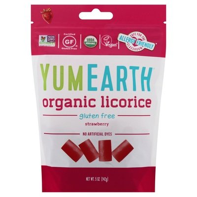 Yumearth Licorice Organic Strawberry 6/5 OZ [UNFI #3028644] [ebt] T