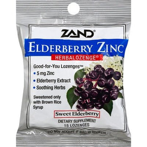 Zand Lozenges Elderberry Zinc Black Elderberry Flavor 12/15 Ct [UNFI #0149617] T