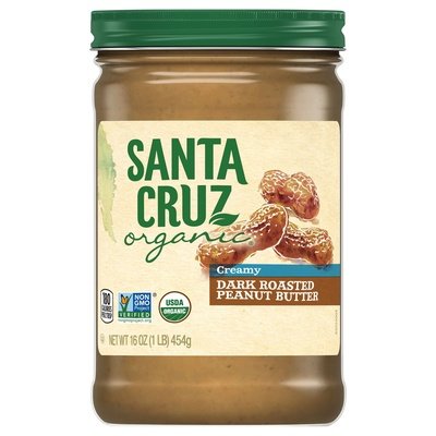 Santa Cruz Organic Peanut Butter Dark Roasted Creamy 6/16 OZ [UNFI #2914828] [ebt]