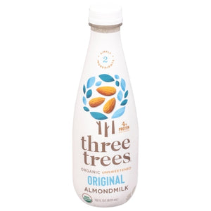 Three Trees Almond Milk Organic Original Unsweetened 6/28 OZ [UNFI #2361400] [ebt]