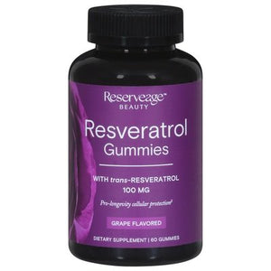Reserveage Nutrition Resveratrol Grape Flavor 100 mg Gummies 60 CT [UNFI #2913333] T