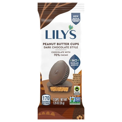 Lilys Peanut Butter Cups Dark Chocolate Style 12/1.25 oz [UNFI-CARLISLE #3117918 ] [ebt]