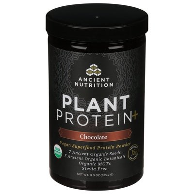 Ancient Nutrition Plant Protein+ Chocolate 12.5 OZ [UNFI #2575595] T