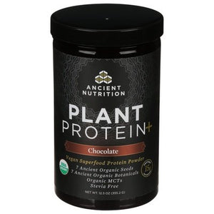 Ancient Nutrition Plant Protein+ Chocolate 12.5 OZ [UNFI #2575595] T