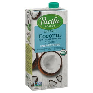 Pacific Foods Coconut Beverage Organic Unsweetened Original 12/32 OZ [UNFI #1670116] [ebt]