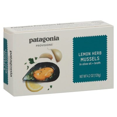 Patagonia Provisions Mussels In Olive Oil + Broth Lemon Herb 10/4.2 OZ [UNFI #2474674] [ebt]